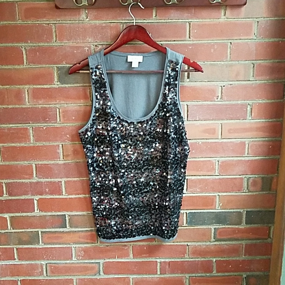 Sparkly loft tank top, large petite